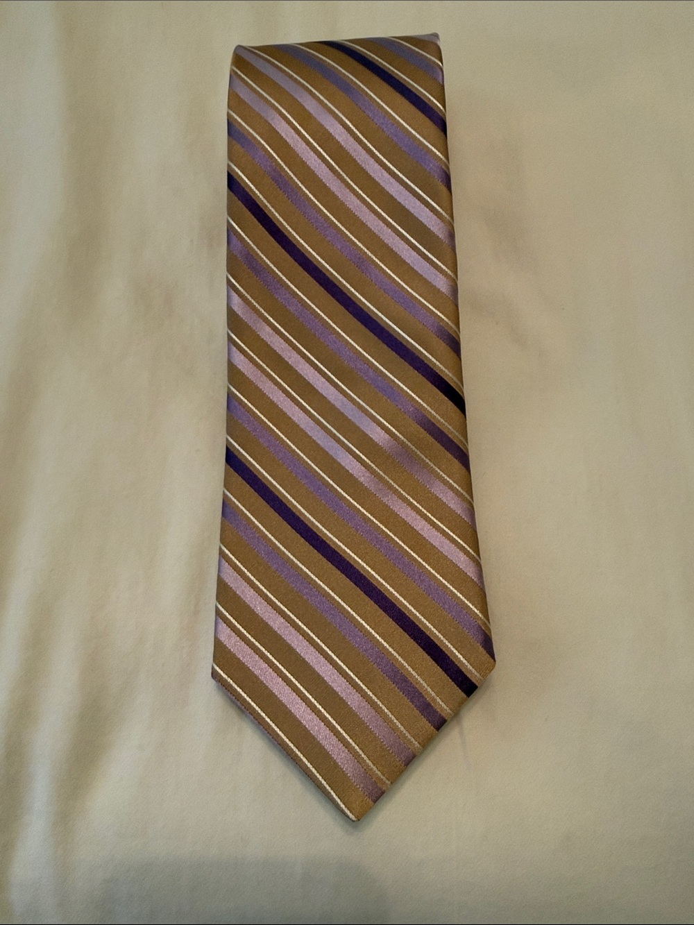 Nordstrom Gold and Purple Striped Men's Tie